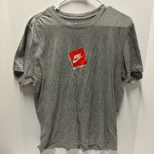 Nike Red Logo Gray Men's Tee